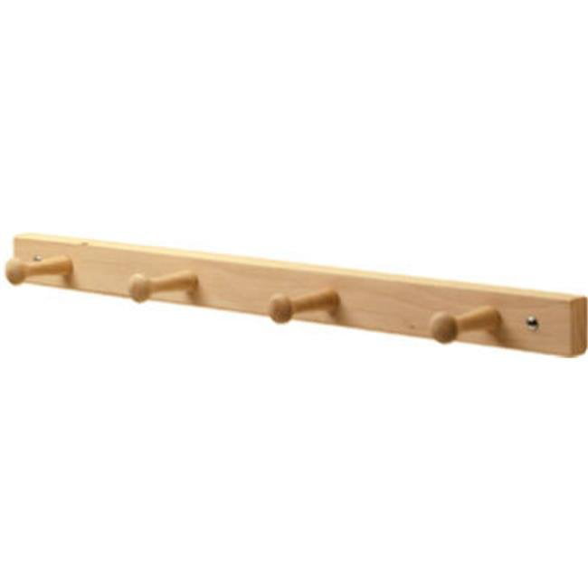 91518 4 Peg Natural Lacquer Wood Rack