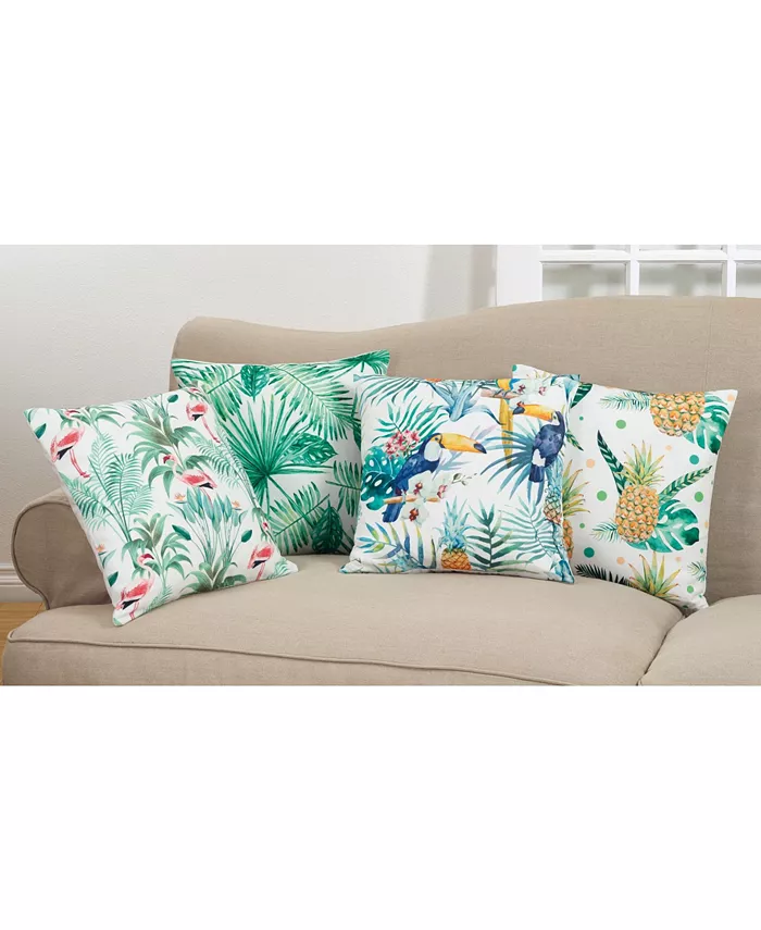 Saro Lifestyle Pineapple Polyester Filled Decorative Pillow， 18