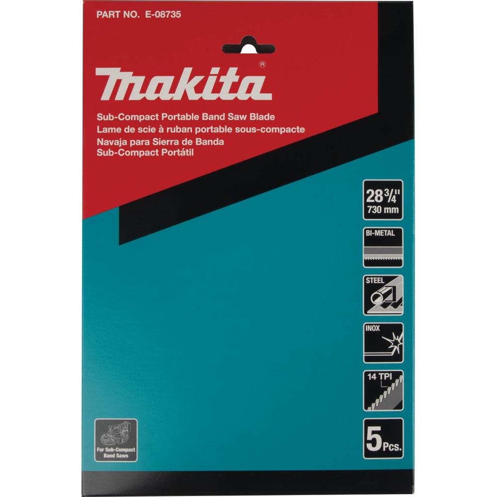 Makita Band Saw Blades Bi Metal Sub Compact Portable 28 3/4 14 TPI 5pk ;