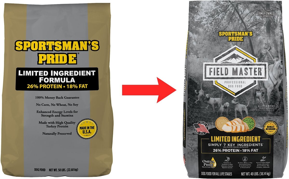 Sportsman's Pride Field Master 26/18 Limited Ingredient Dry Dog Food， 40-lb bag