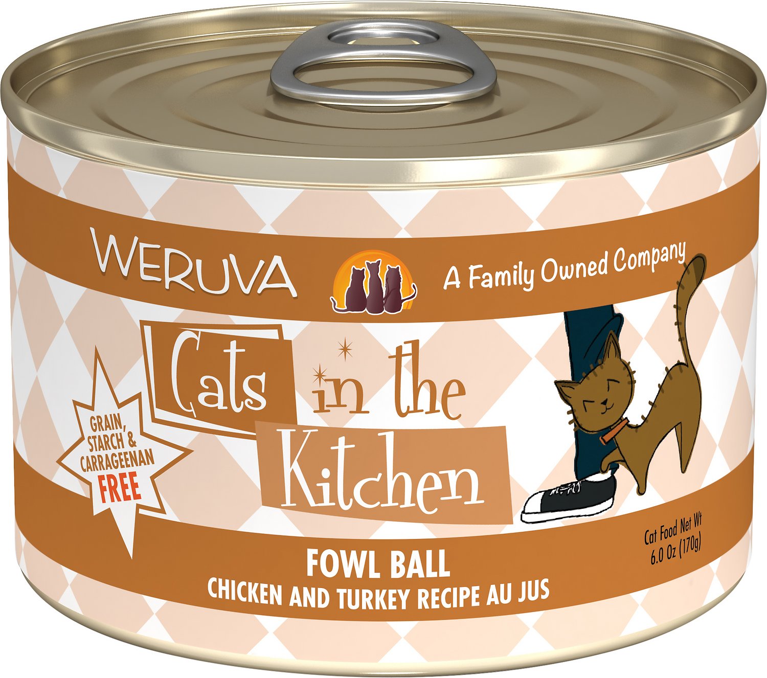 Weruva Cats In The Kitchen Fowl Ball Chicken and Turkey Recipe Au Jus Gr