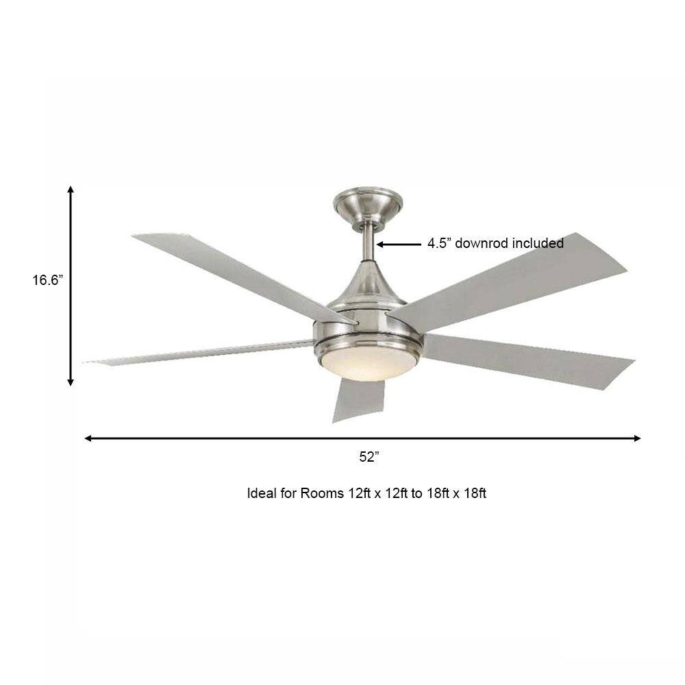 Home Decorators Collection Hanlon 52 in. Integrated LED IndoorOutdoor Stainless Steel Ceiling Fan with Light Kit and Wall Control YG533-SST-BN