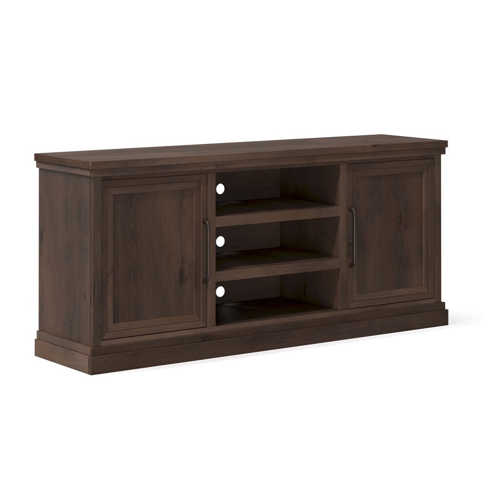 Bridgevine Home Monterey 69 inch TV Stand Console for TVs up to 80 inches  No Assembly Required  Java Finish