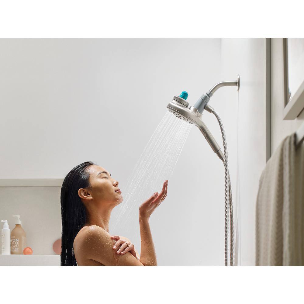 MOEN Aromatherapy 6-Spray 5.6 in. Single Wall Mount Handheld Shower Head with INLY Shower Capsules and Magnetix in Chrome IN208H2