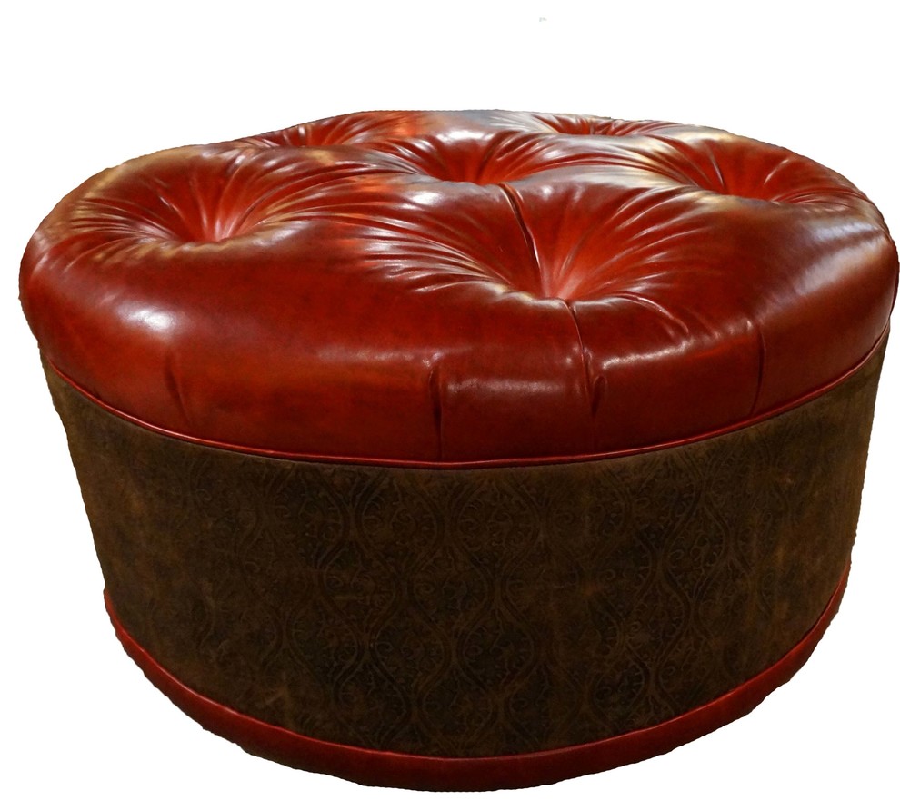 quotRoja quotOttoman   Southwestern   Footstools And Ottomans   by Great Blue Heron Furniture  Houzz