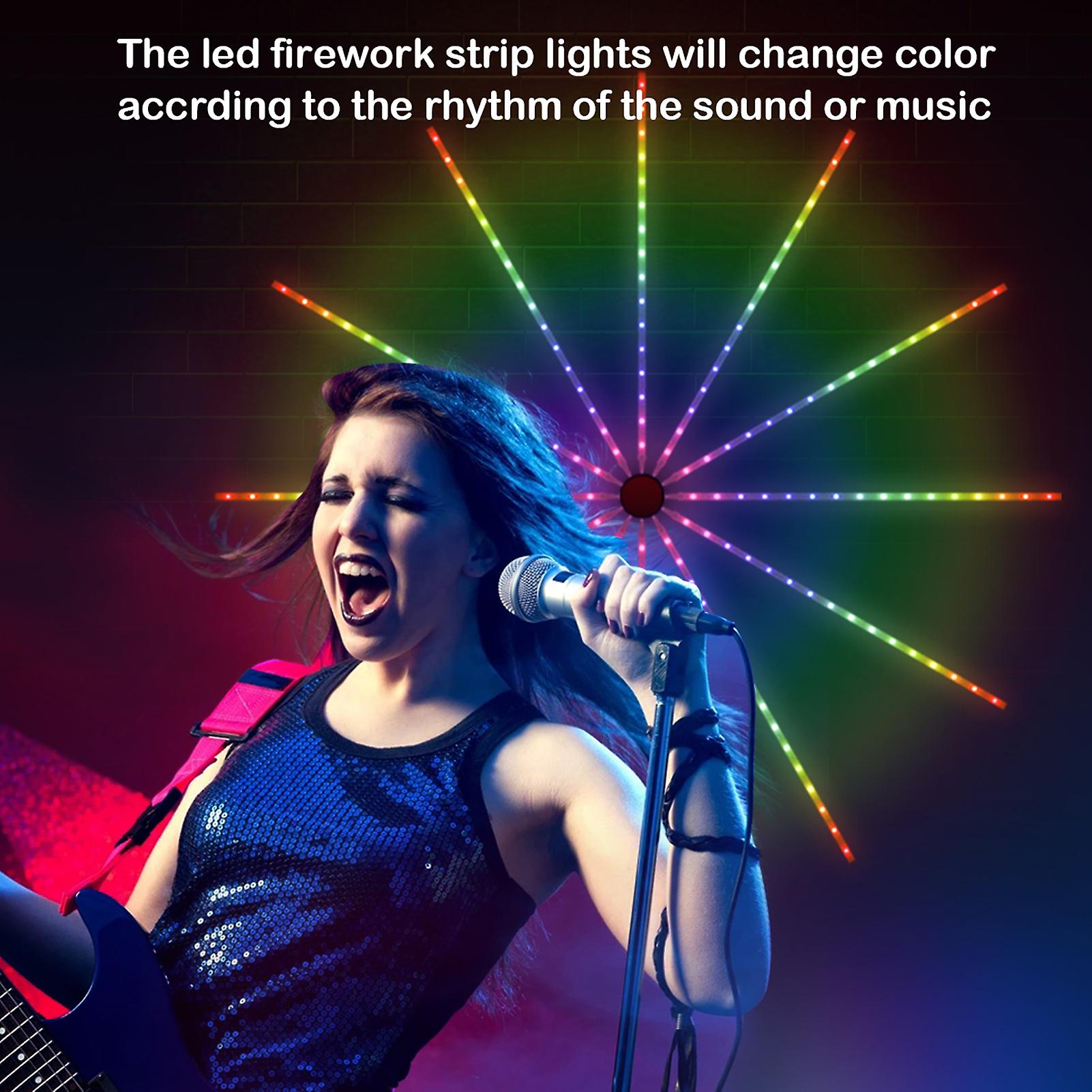 Bt Connected Firework Leds Strips Light Supproted App Control/ Controller/ 16millions Colors Changing/ Speed and Brightness Adjustable/ Timing Function/