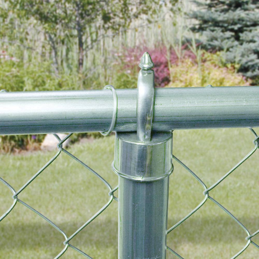 Everbilt Chain Link Fence 1-38 in. Diameter x 10 ft. Long 17-Gauge Thick Galvanized Steel Top Rail Post 328913DPTEB