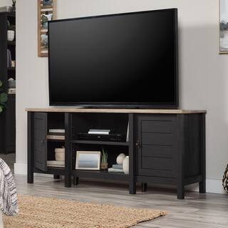 SAUDER Cottage Road 59.134 in. Raven Oak Entertainment Credenza Fits TV's up to 65 in. 431261