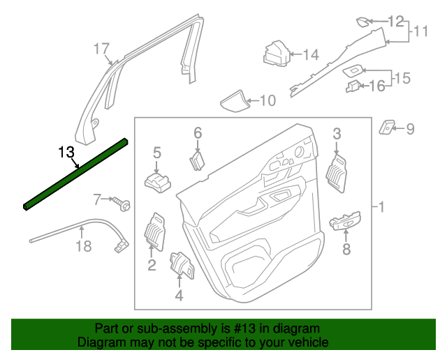 Genuine OE Volvo Belt Weather-Strip - 31352711