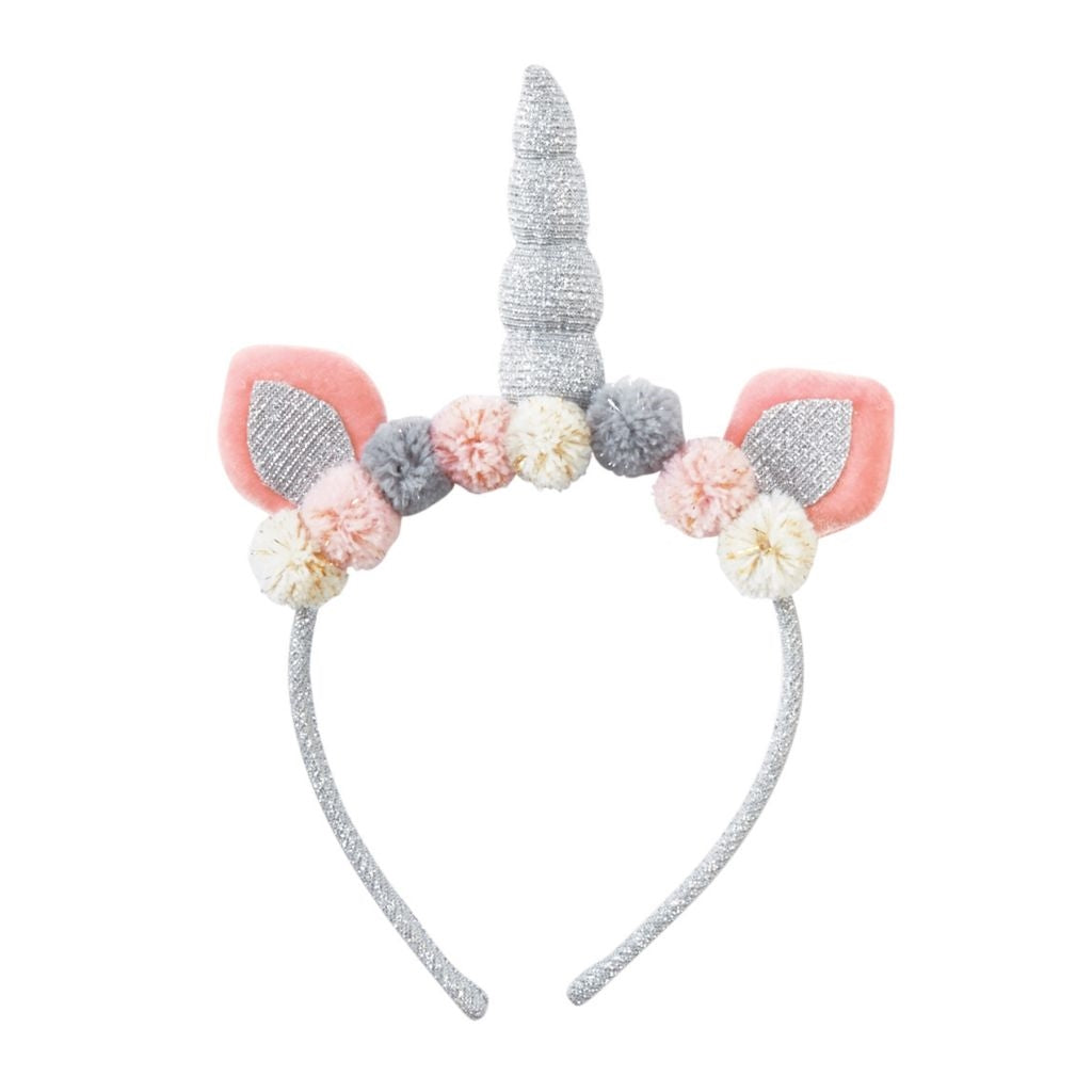 Silver Plush Unicorn Headband