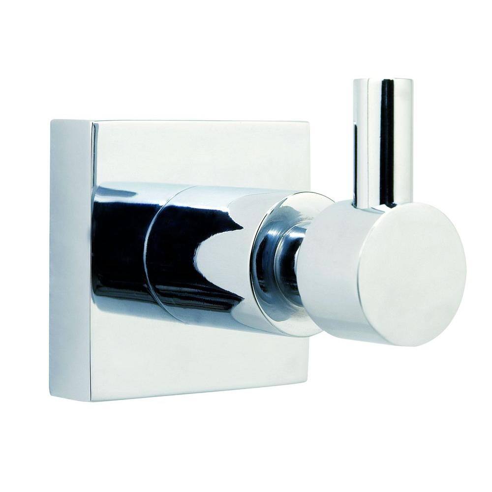 No Drilling Required Hukk Single Robe Hook in Chrome HU241-CHR