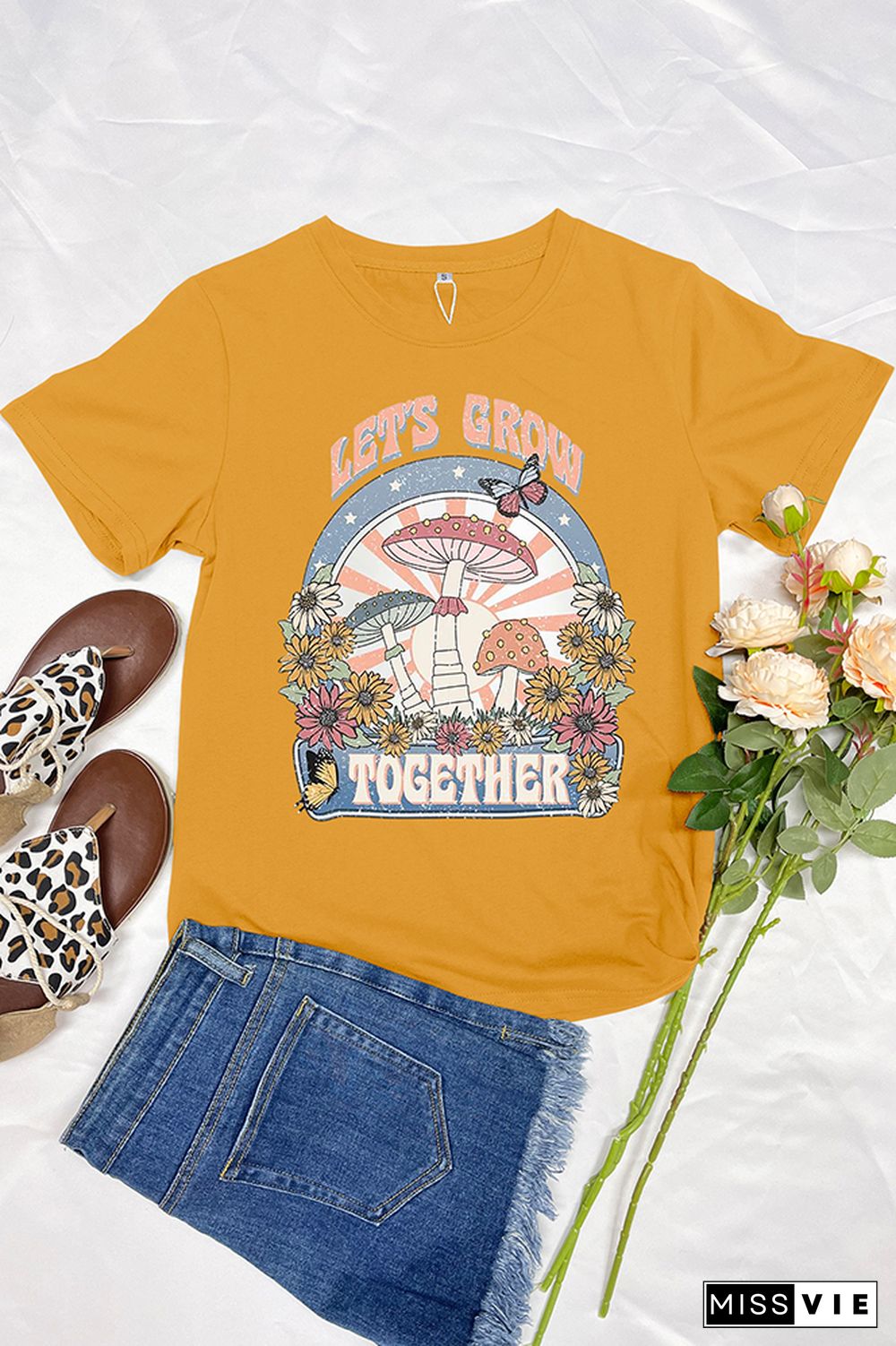 Let's Grow Together Short Sleeve Graphic Tee Wholesale