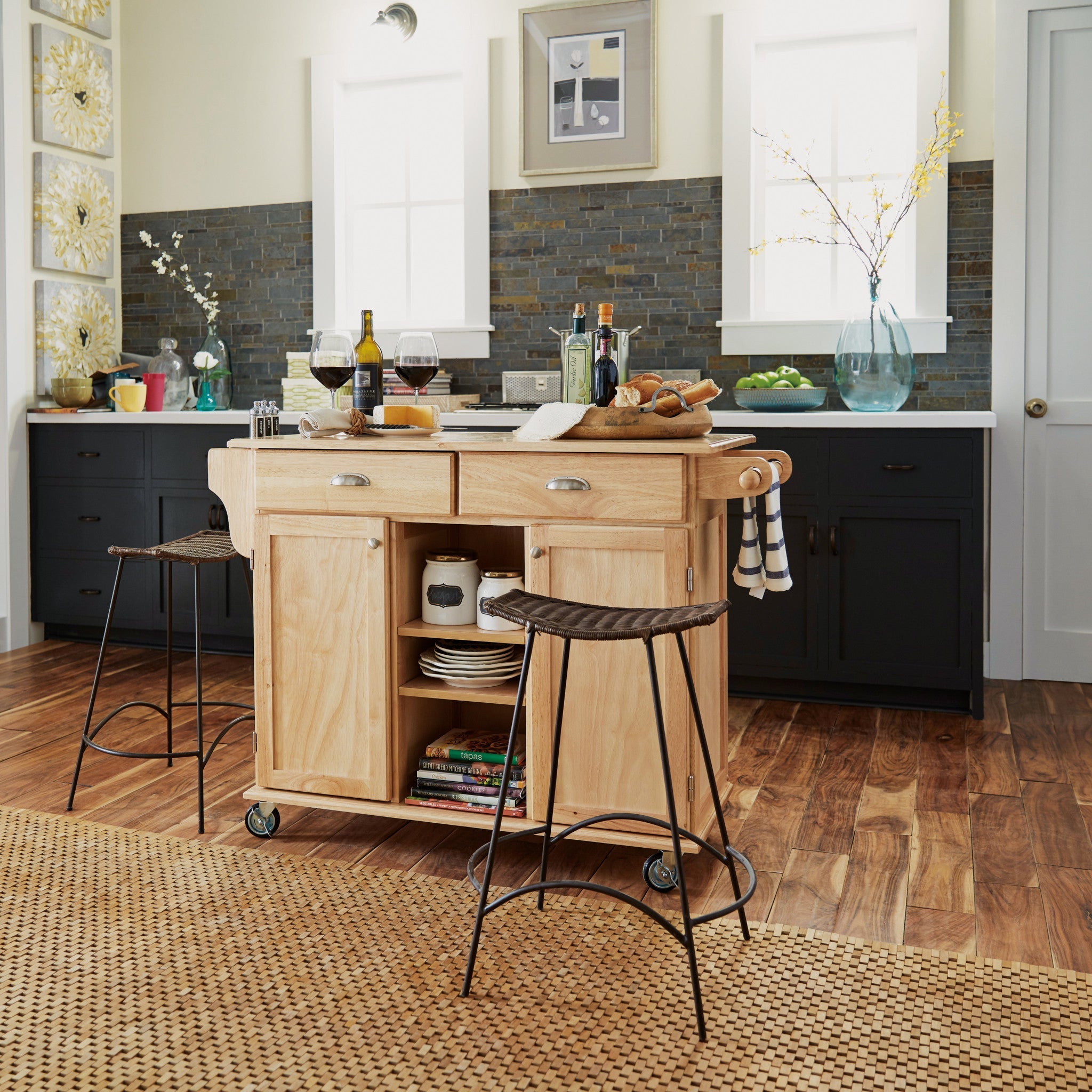 General Line Brown Kitchen Cart