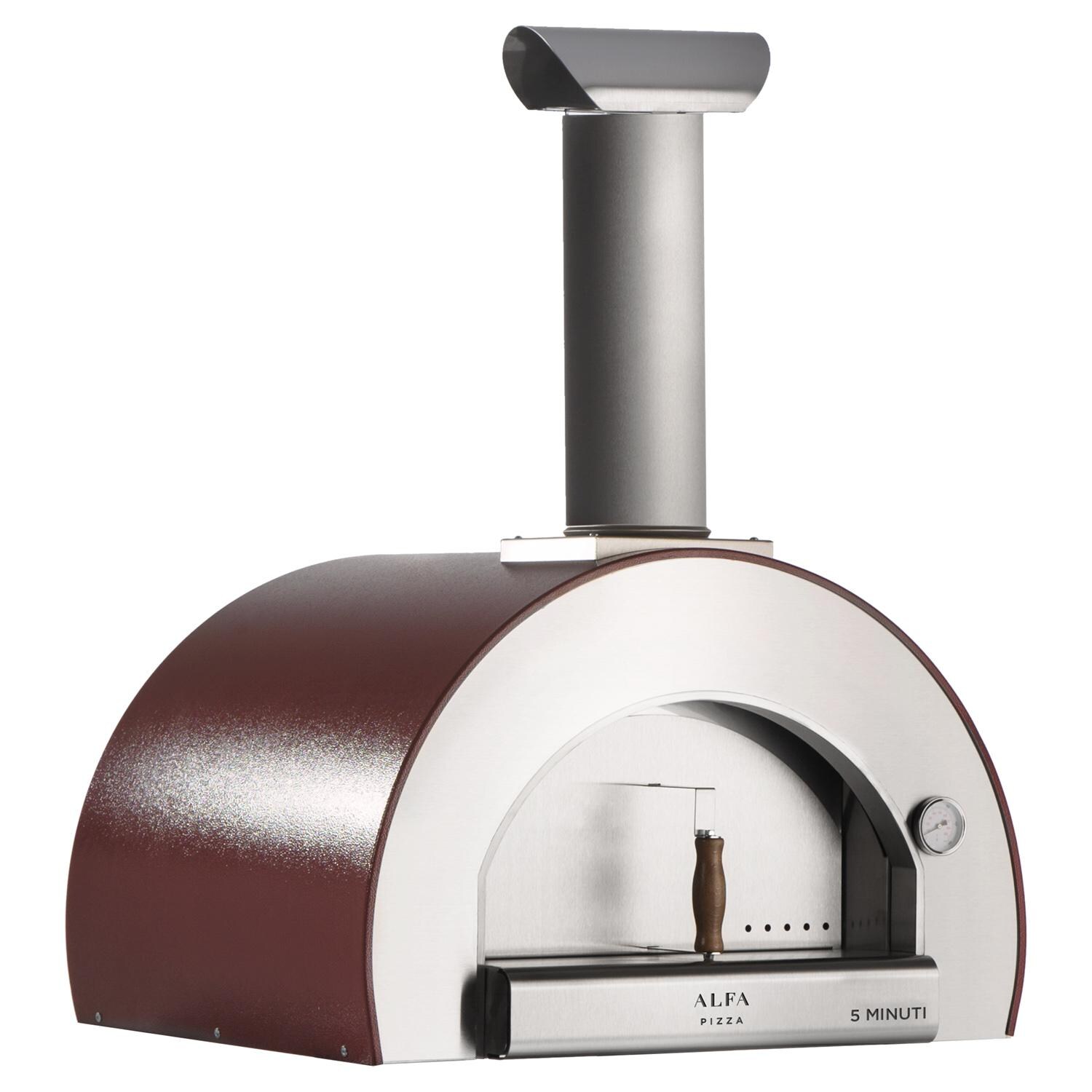 Alfa 5 Minuti 23-Inch Outdoor Countertop Wood-Fired Pizza Oven