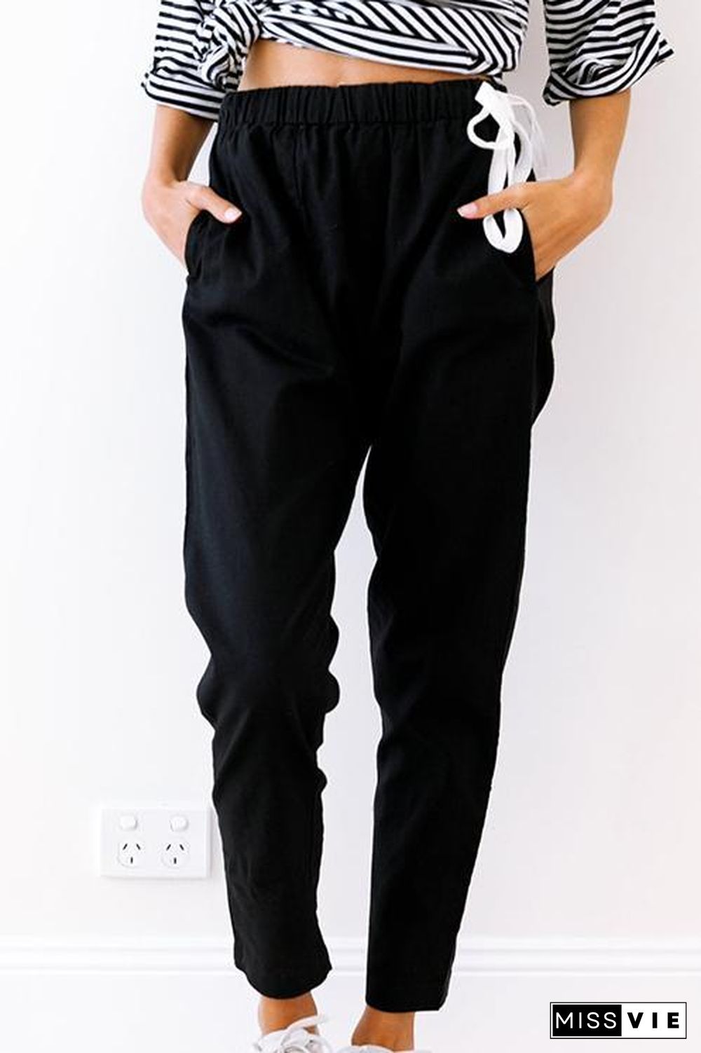 Elasticated Casual Radish Pants