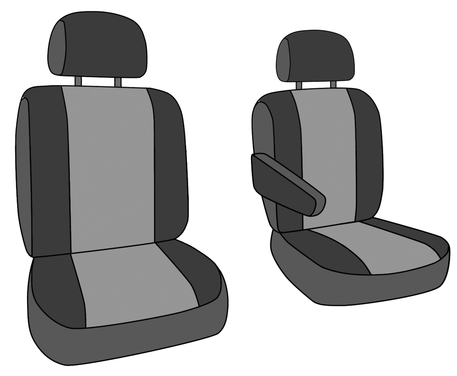 CalTrend Front Neo Seat Covers for 2012-2018 Chevrolet Sonic - CV525-02NN Red Insert with Black Trim