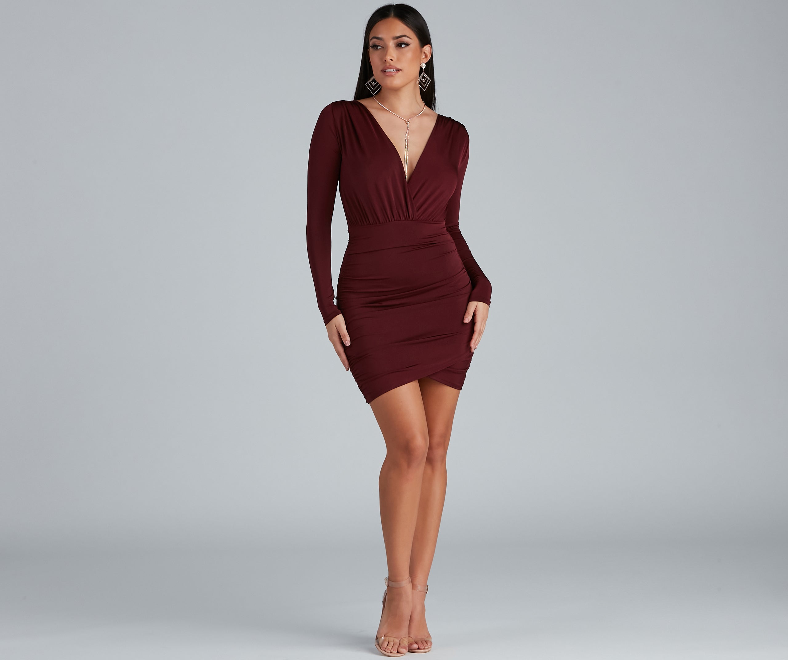 Elevated Basic Ruched Mini Dress