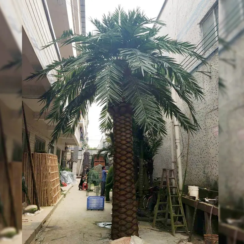 songtao large fiberglass decorative ornamental trees artificial palm tree for outdoor garden landscaping and home supplies