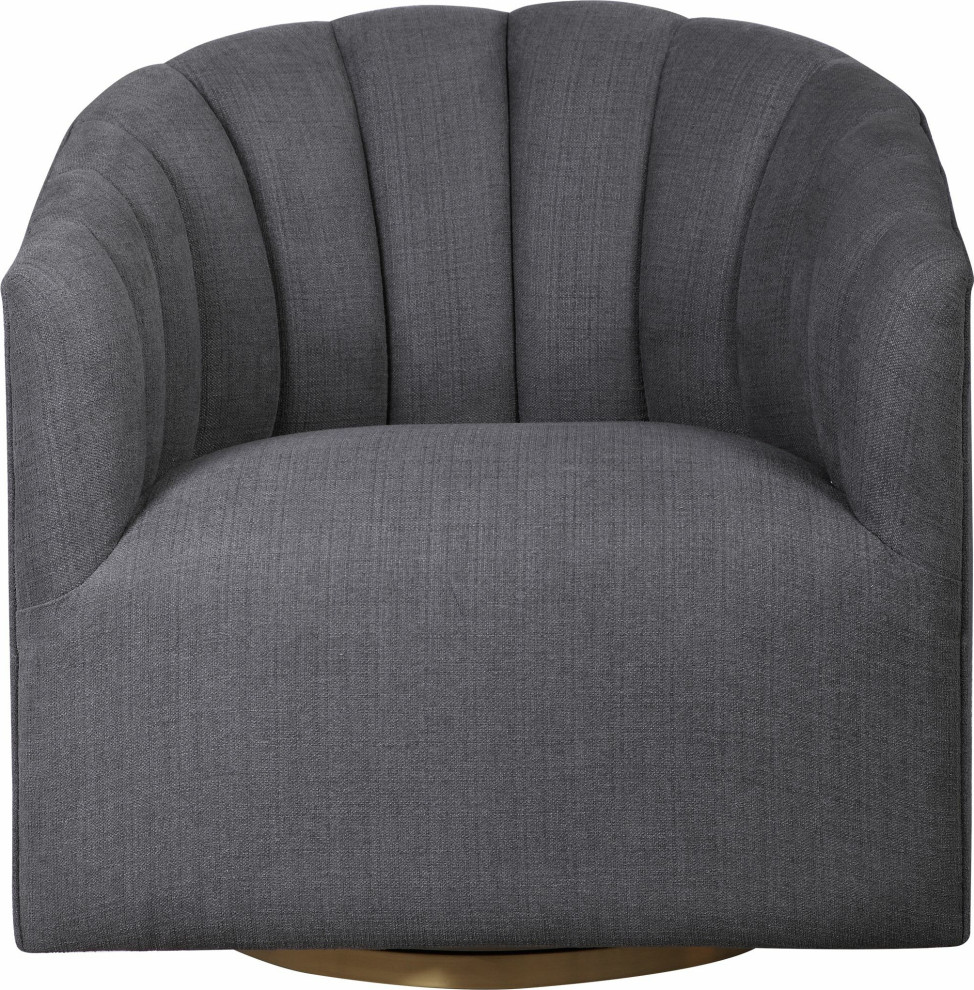 Cuthbert Modern Swivel Chair   Transitional   Armchairs And Accent Chairs   by HedgeApple  Houzz