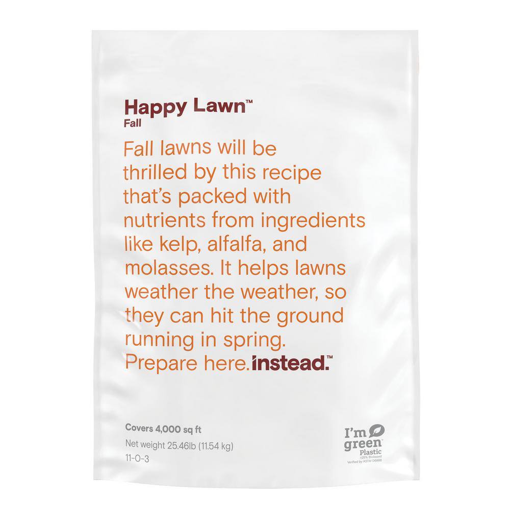 instead Happy Lawn 25.46 lbs. 4000 sq. ft. Fall Dry Lawn Fertilizer 26025-1