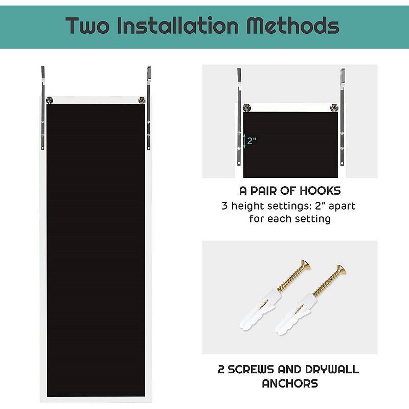 Full Length Bedroom Mirror With Over The Door Or Wall Mounted Design