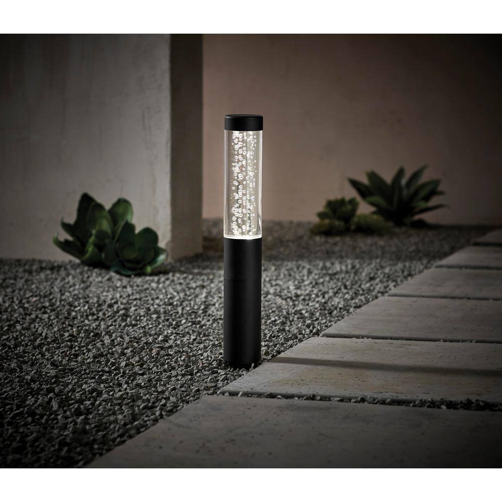 Hampton Bay Andalusia Low Voltage Aluminum 40 Lumens Color Changing Integrated LED Bollard Light with Remote 62903