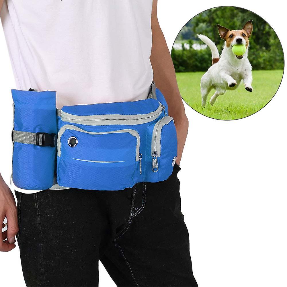 Dog Training Treat Bags Waist Storage Pack Bag Travel Accessory Training Pouches (blue)