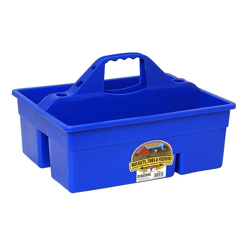 Little Giant Stable Supplies Plastic Organization DuraTote Box with Handle， Blue