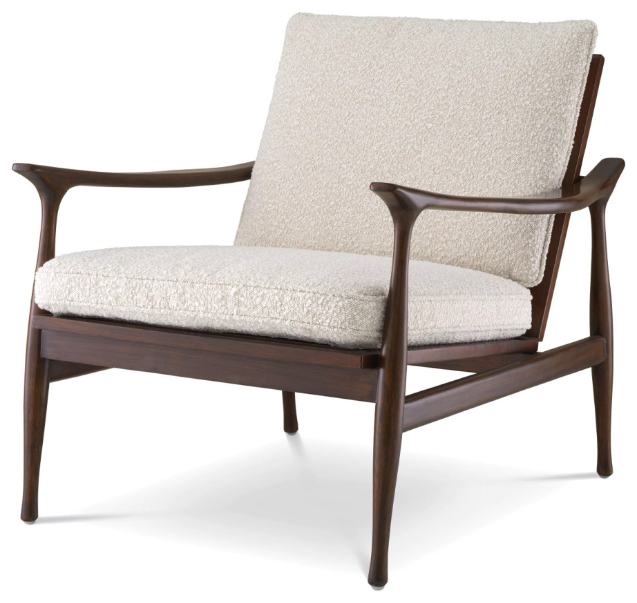 Wooden Lounge Chair  Eichholtz Manzo   Midcentury   Armchairs And Accent Chairs   by Oroa   Distinctive Furniture  Houzz