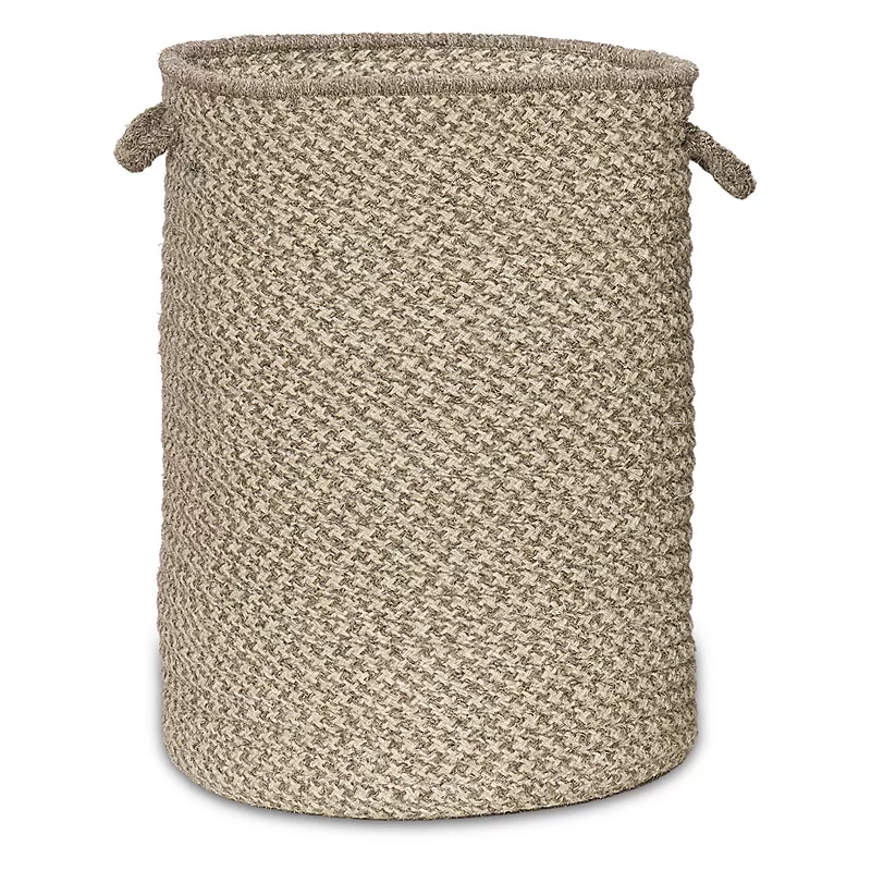 Colonial Mills Natural Houndstooth Woven Hamper - 17 x 17 x 22