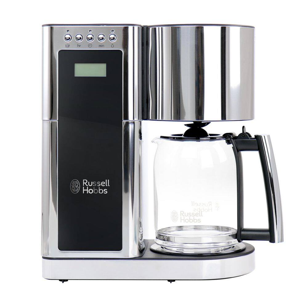 Russell Hobbs Glass 8-Cup Coffee Maker in Black and Stainless Steel 986114716M