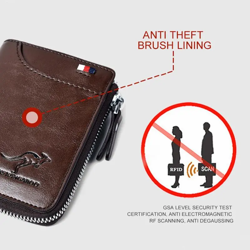 🔥 BIG SALE - 49% OFF 🔥🔥Men Wallet Zipper Genuine Leather Purs