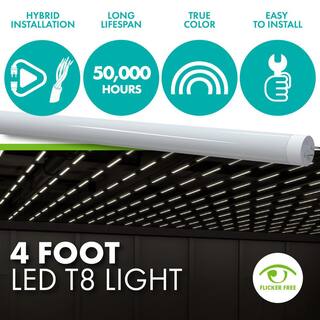 Simply Conserve 14-Watt32-Watt Equivalent 4 ft. Linear T8 Hybrid Type AB LED Tube Light Bulb Daylight 5000K (25-Pack) L14T8G50AB