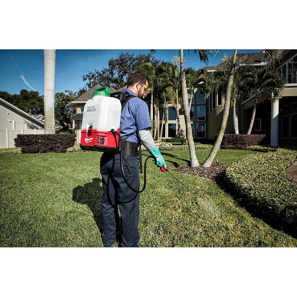 MW M18 18-Volt Lithium-Ion Cordless Switch Tank Backpack Pesticide Sprayer and FUEL Hedge Trimmer Combo Kit 2726-20-2820-20PS