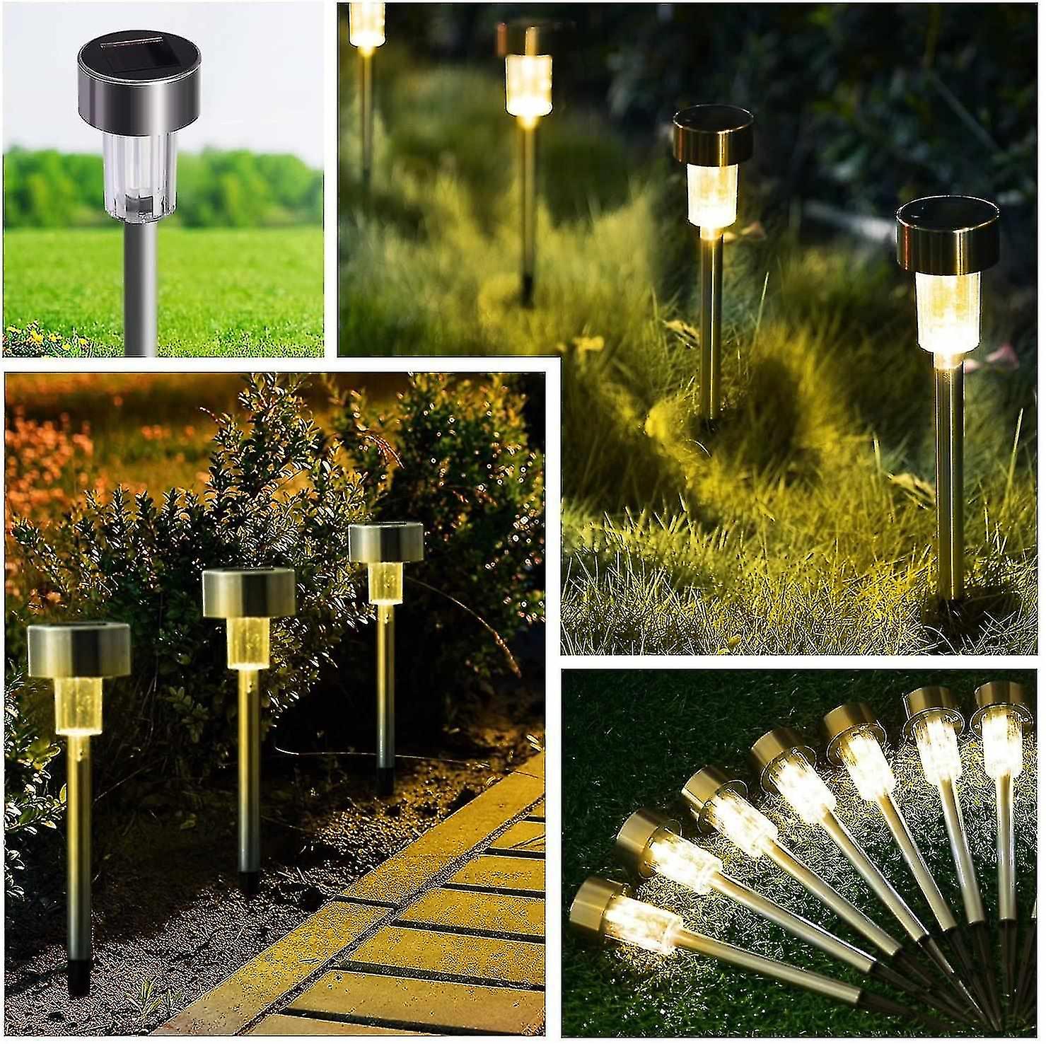 Outdoor Solar Garden Light， Wireless Led Garden Light Decoration Outdoor Solar Lighting-white(5pcs)