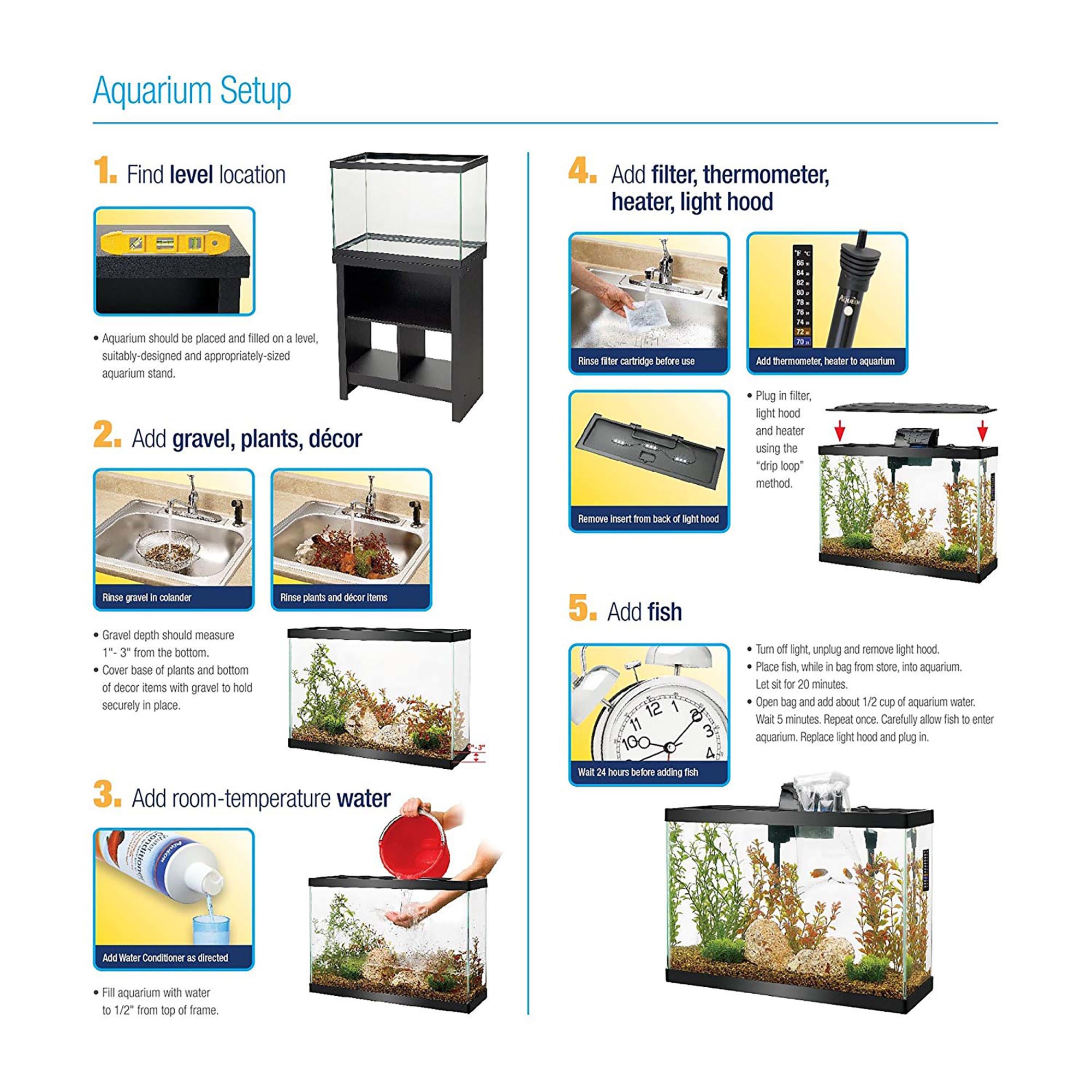 Aqueon Standard Glass Aquarium Tank 55 Gallon  | 55G Fish Tank， 55Gal Fish Tank， 55 Gallon Aquarium， 55 Gallon Tank Dimensions