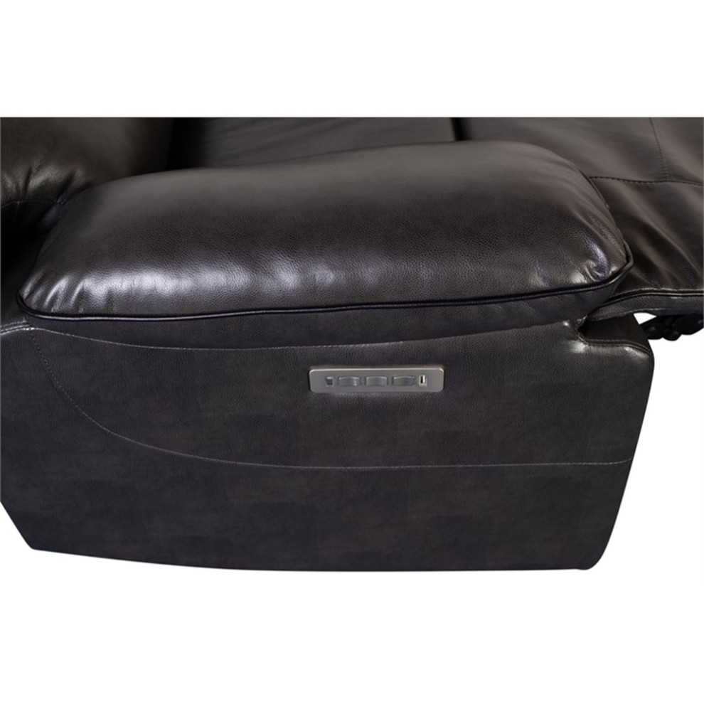 Porter Designs Ennis Triple Powered Recliner   Black   Contemporary   Recliner Chairs   by Homesquare  Houzz