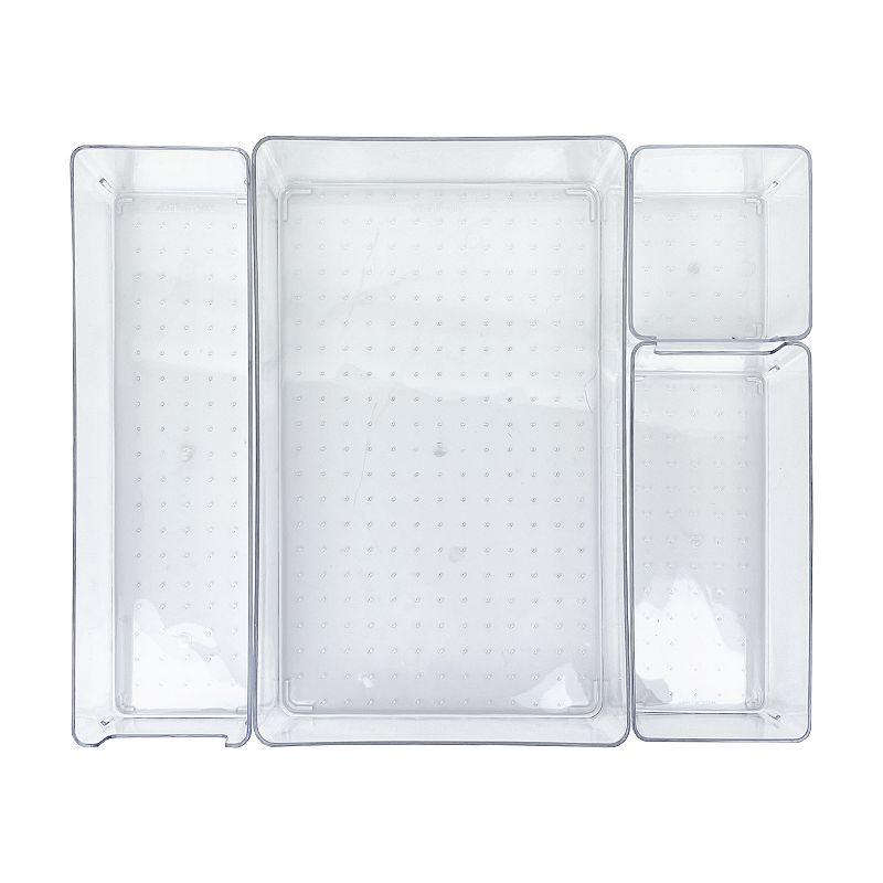 Belle Maison 4-piece Multi-Purpose Clear Drawer Organizer