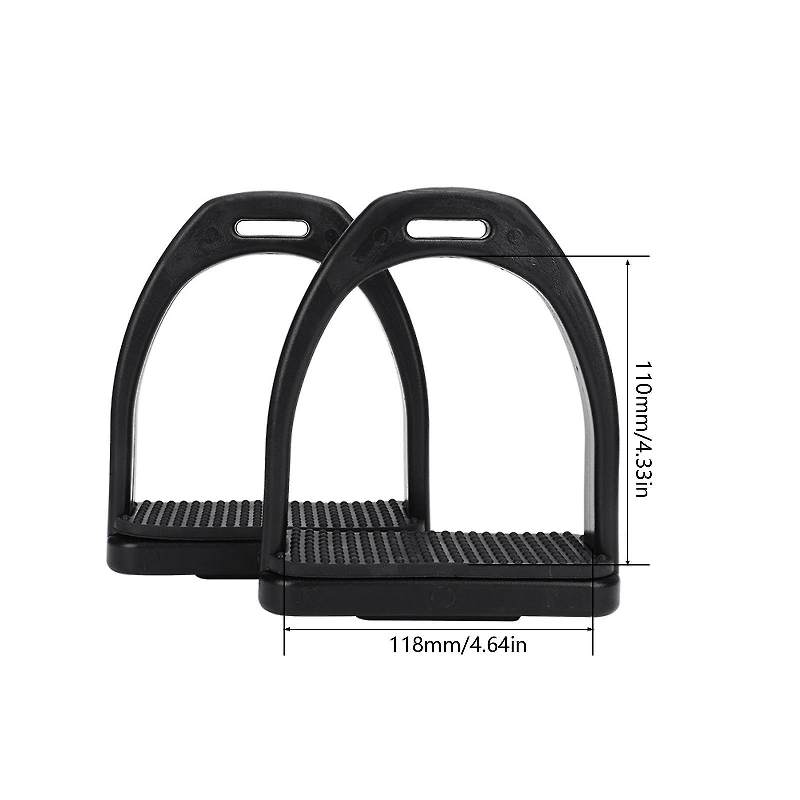 2 Pcs High Strength Plastics Stirrups With Black Non-slip Rubber Pad Horse Tool Accessories(large )