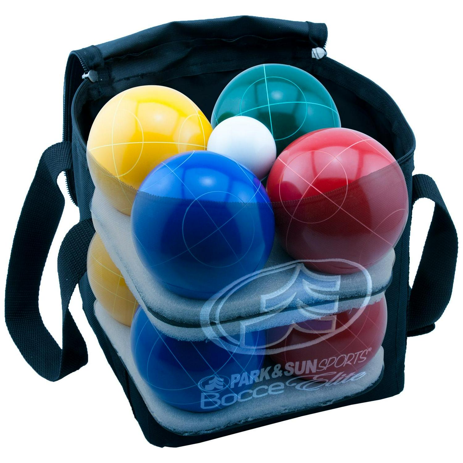 Park and Sun Sports Bocce Elite Pro 109mm Set with Deluxe Carrying Bag | BB-109E