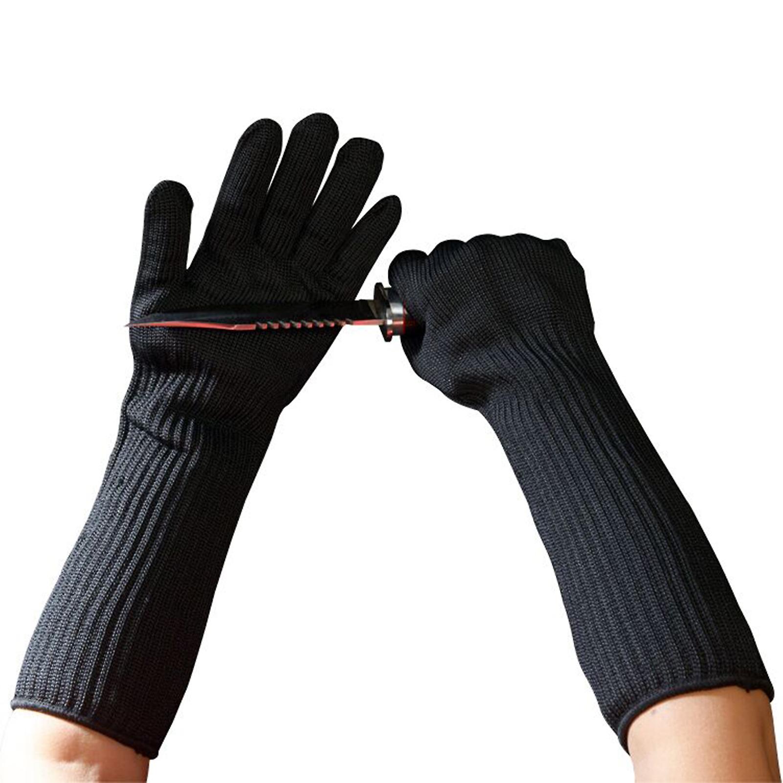 Cut Resistant Gloves High Performance Level 5 Protection With Long Forearm Stainless Steel Wire Mesh Cut Resistant Safty Working Gloves For Welding Ga