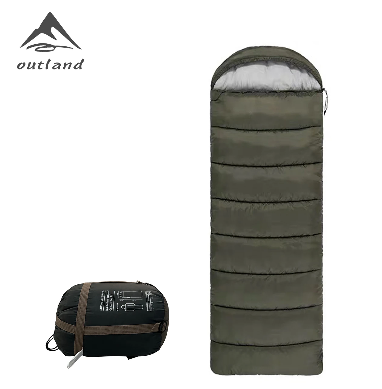 outdoor camping hiking Lightweight Portable Double tent sleeping bag can be spliced new envelope cotton sleeping bag with hood