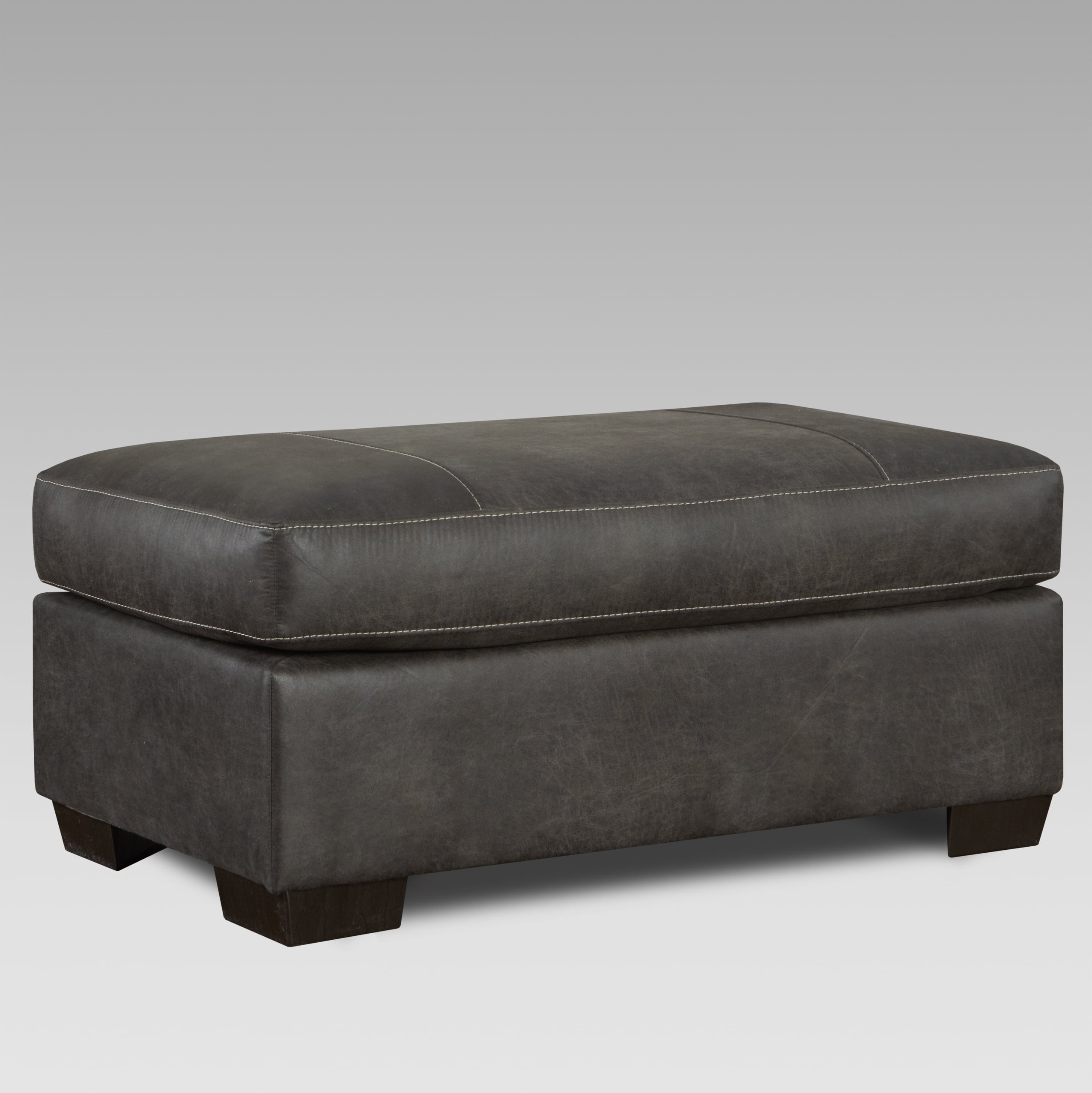 Tirana Contemporary Fabric Cocktail Ottoman in Sequoia Ash