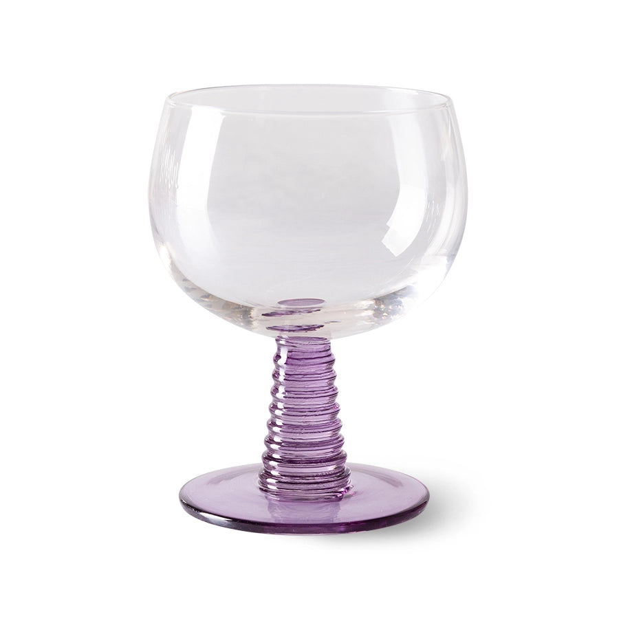 Wine glass - purple - low stem