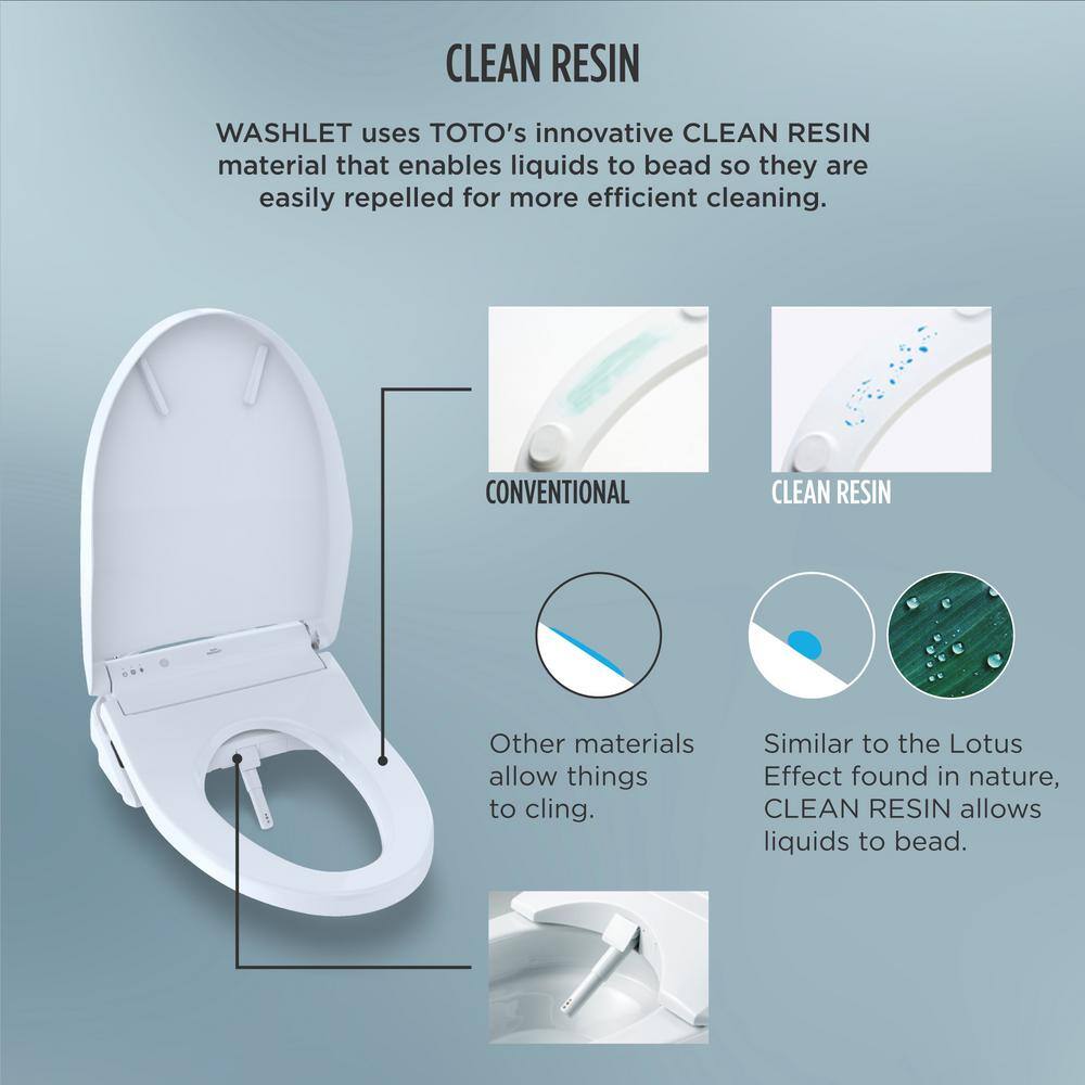 TOTO K300 Washlet Electric Heated Bidet Toilet Seat for Elongated Toilet in Cotton White SW3036R#01