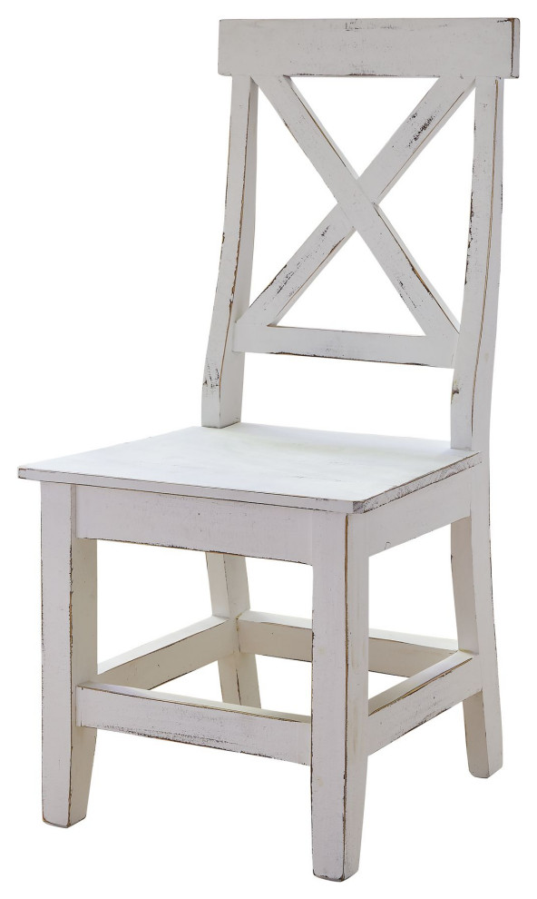 Picket House Furnishings Brixton Wooden Side Chair Set In White M.22170.SC   Farmhouse   Dining Chairs   by Picket House  Houzz