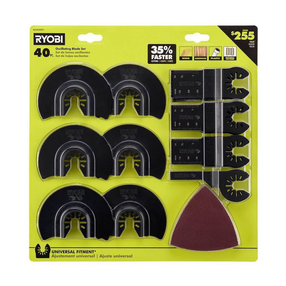 RYOBI Oscillating Multi-Tool Blade Set (40-Piece) A244001