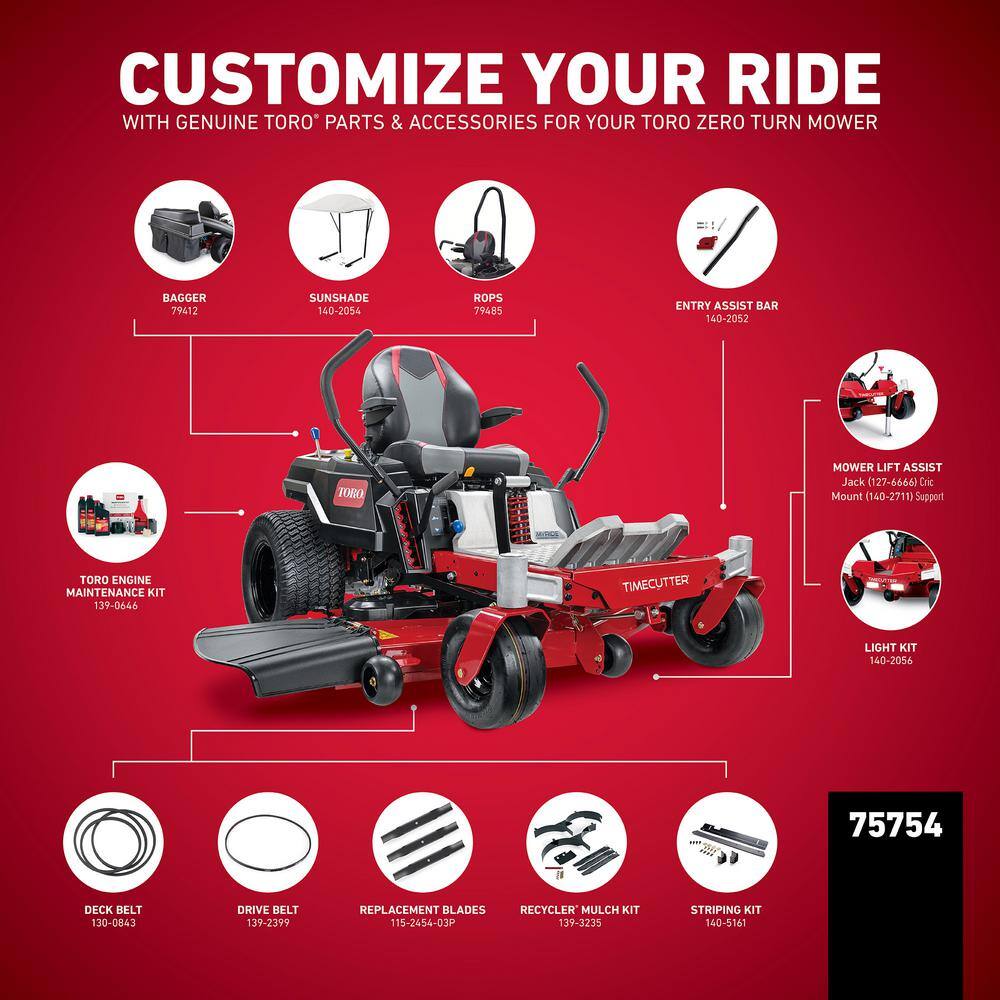 Toro TimeCutter 54 in. Kohler 24 HP IronForged Deck Commercial V-Twin Gas Dual Hydrostatic Zero Turn Riding Mower with MyRIDE 75756