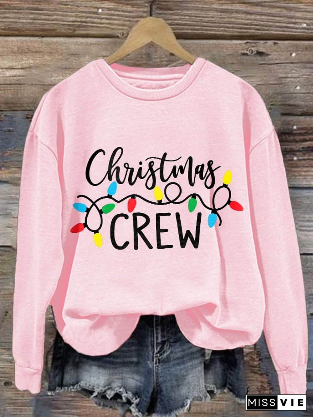 Women's Christmas Print Long Sleeve Sweatshirt