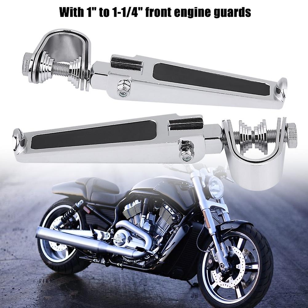 Motorcycle Foot Pegs With Engine Guard Clamps For Motorbike 1